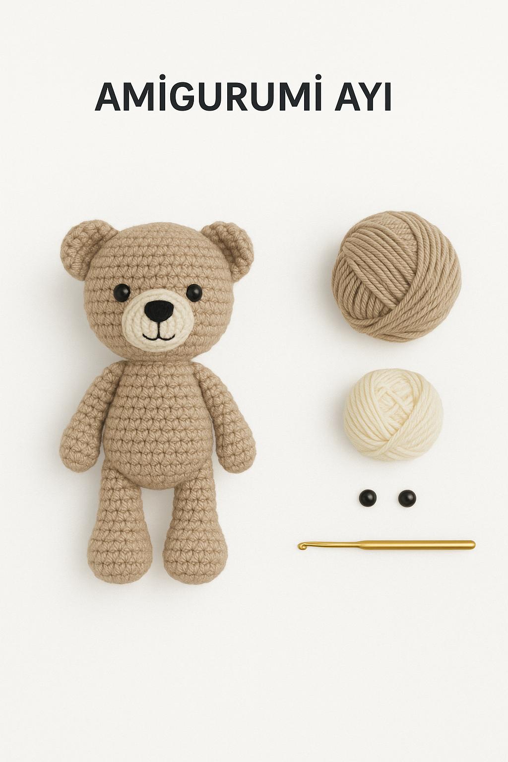 This adorable amigurumi teddy bear is carefully crocheted with selected high-quality materials. Using brown and white yarn, safety eyes, and an ergonomic crochet hook, you can create your own handmade teddy bear. Check out my blog for detailed step-by-step instructions and bring your unique design to life!