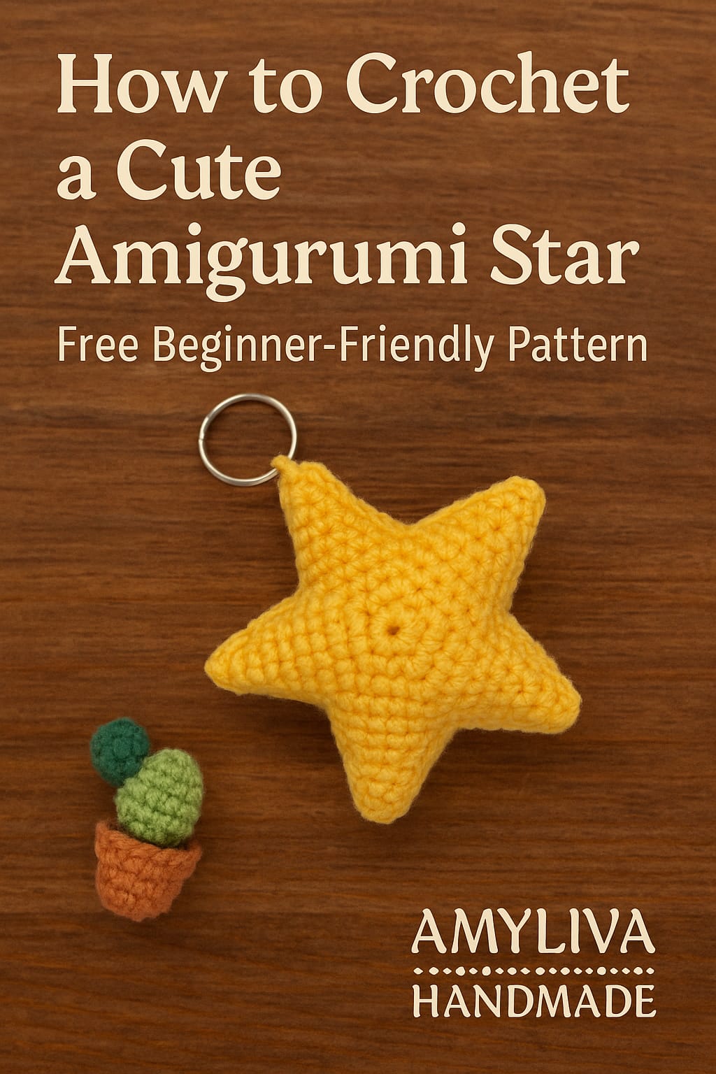 Free Easy Amigurumi Star Crochet Pattern with Step-by-Step Tutorial – Amyliva Handmade
