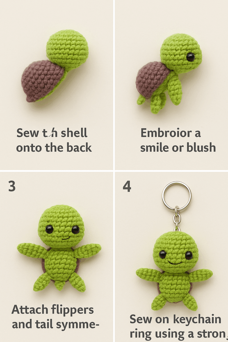 Cute Sea Turtle Crochet Pattern – Keychain Project You’ll Love - Amyliva