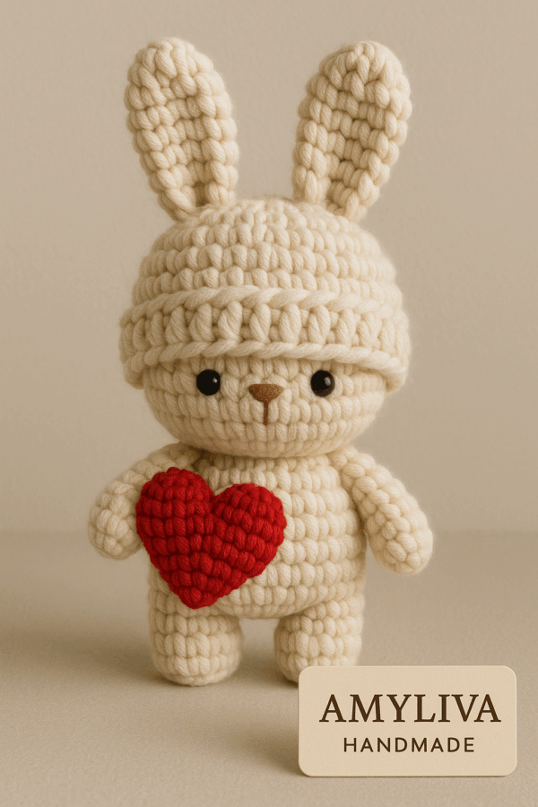 Chunky Yarn Amigurumi Bunny – Free Crochet Pattern for Beginners - Amyliva