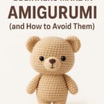 Amigurumi teddy bear held in hands – symbolizing common crochet mistakes beginners make and how to fix them.