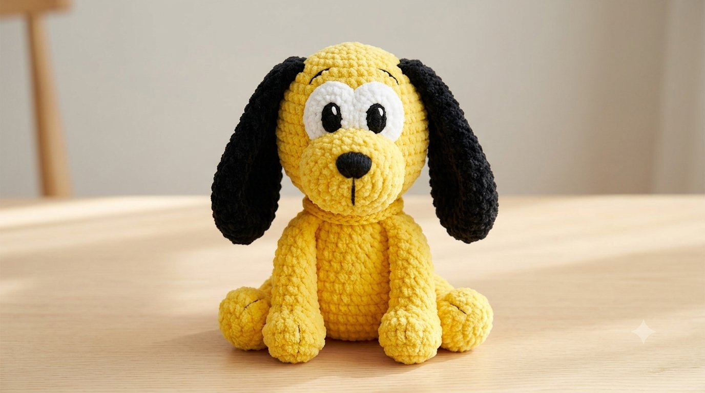 Chunky velvet amigurumi puppy crochet pattern